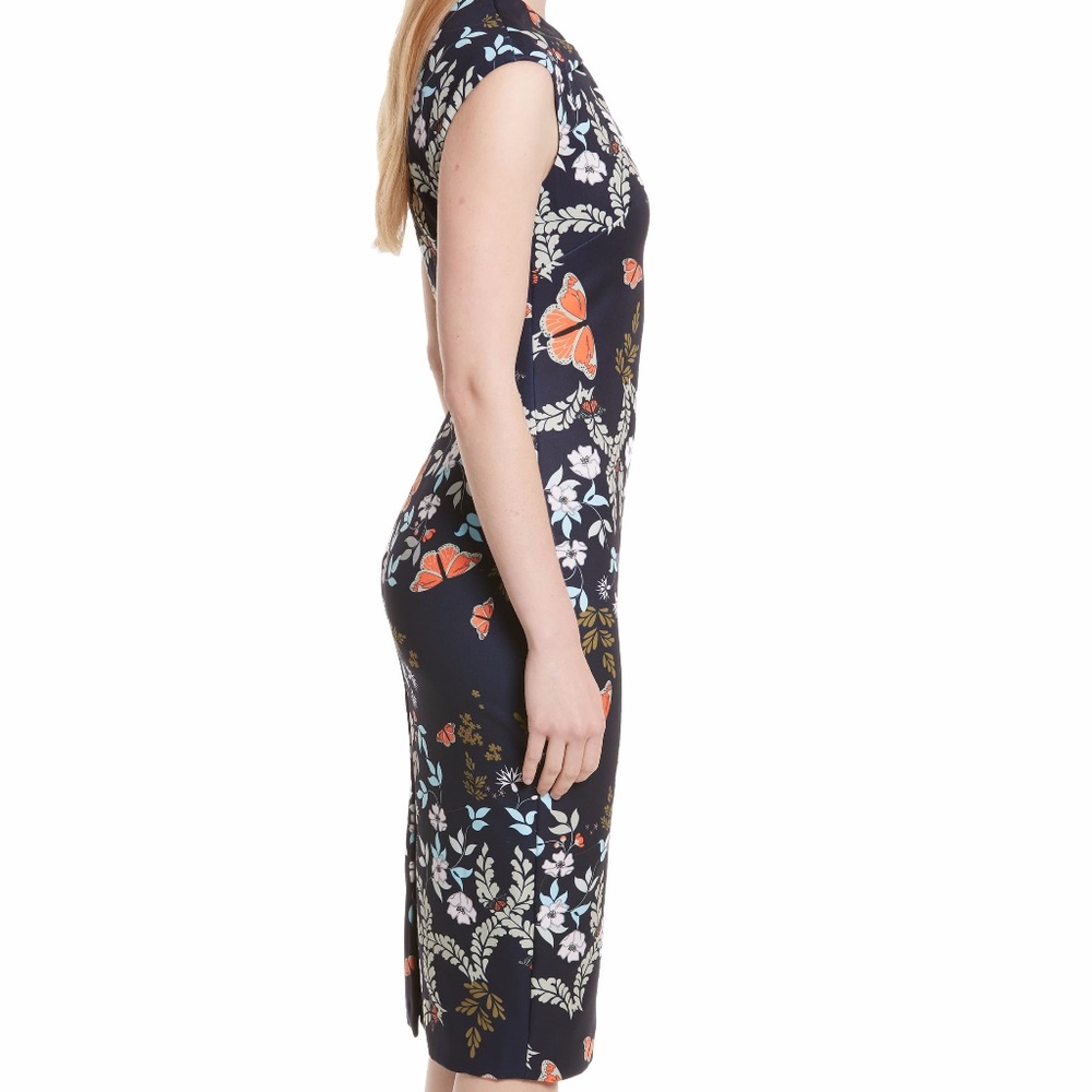 NWT $315 Ted Baker London Kiarra Kyoto Gardens Sheath Dress in size 0! - Picture 3 of 8